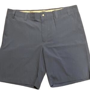 Callaway Mens Size 40 Navy Print Flat Front Polyester Golf Shorts